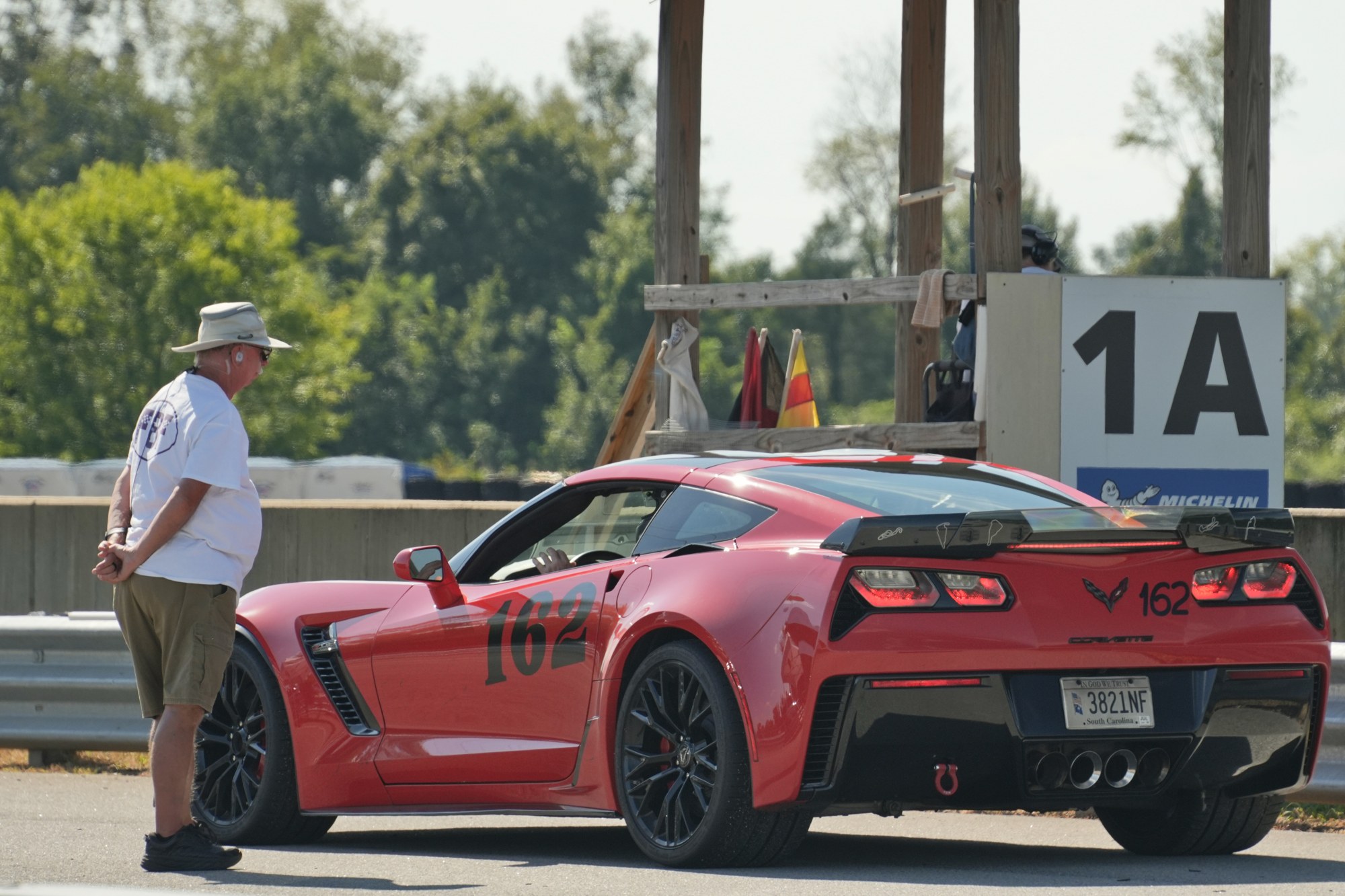 Corvette at pit exit