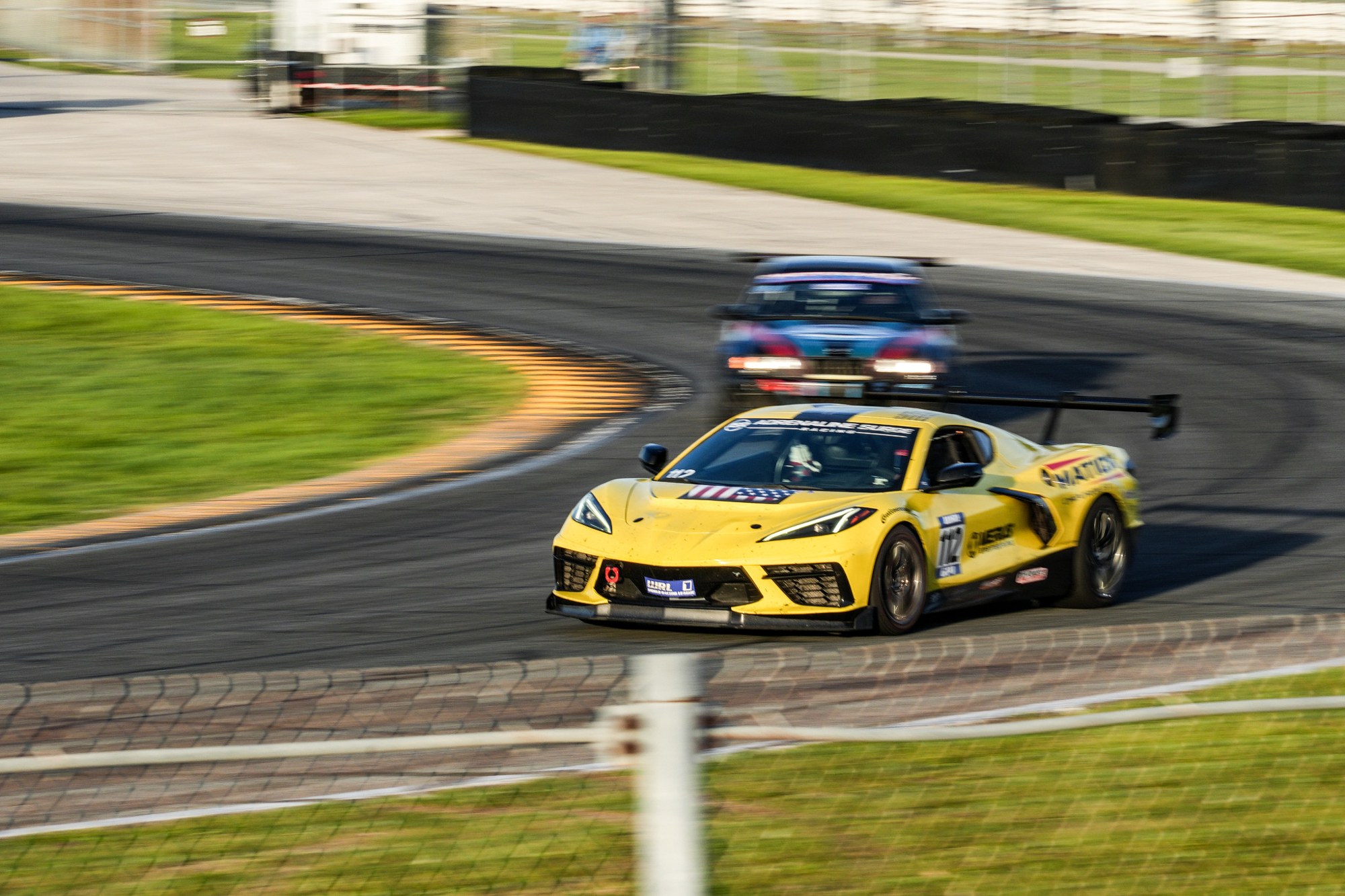 Corvette cornering on track