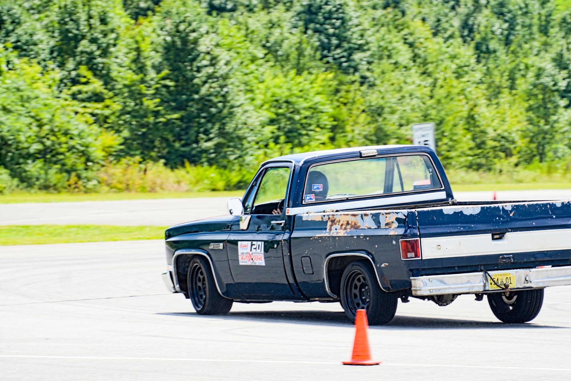 Classic pickup on the autocross course