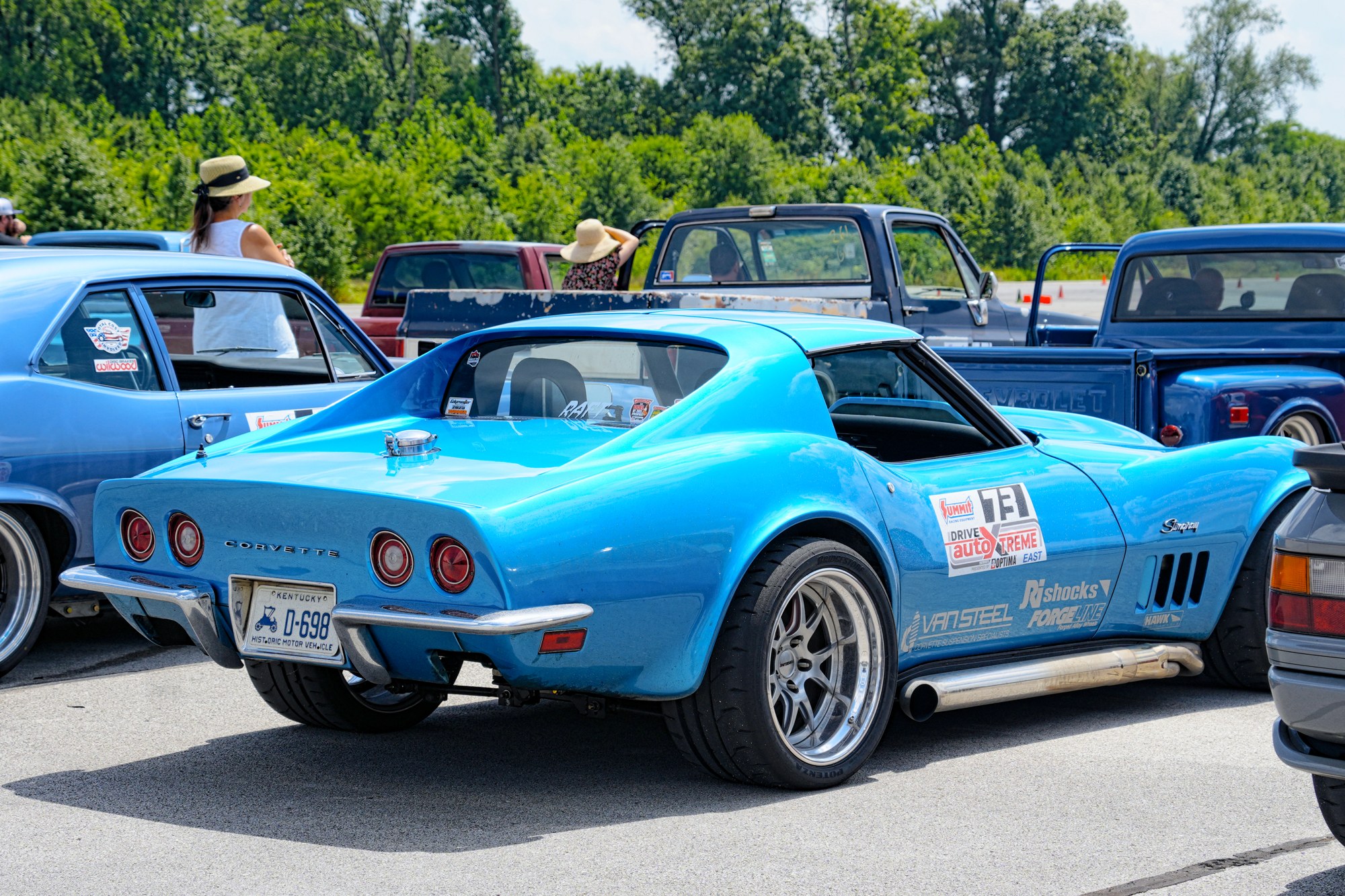 Classic blue Corvette