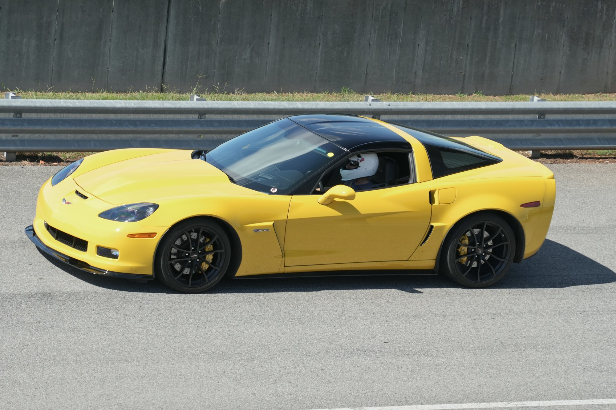 Yellow Corvette at MSP HPDE