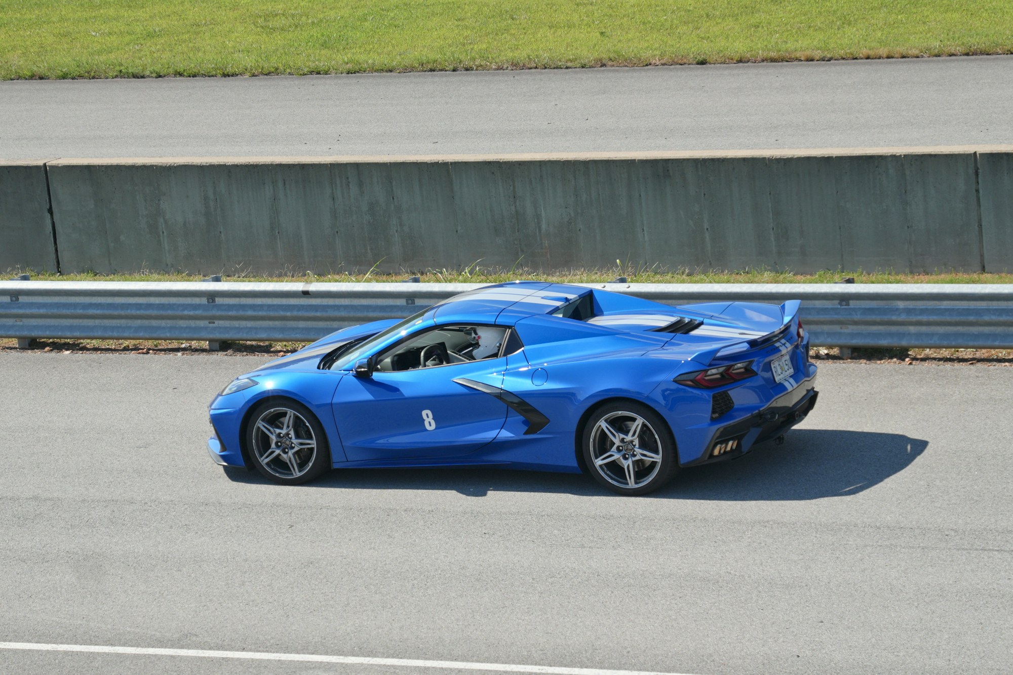 Blue Corvette at track day