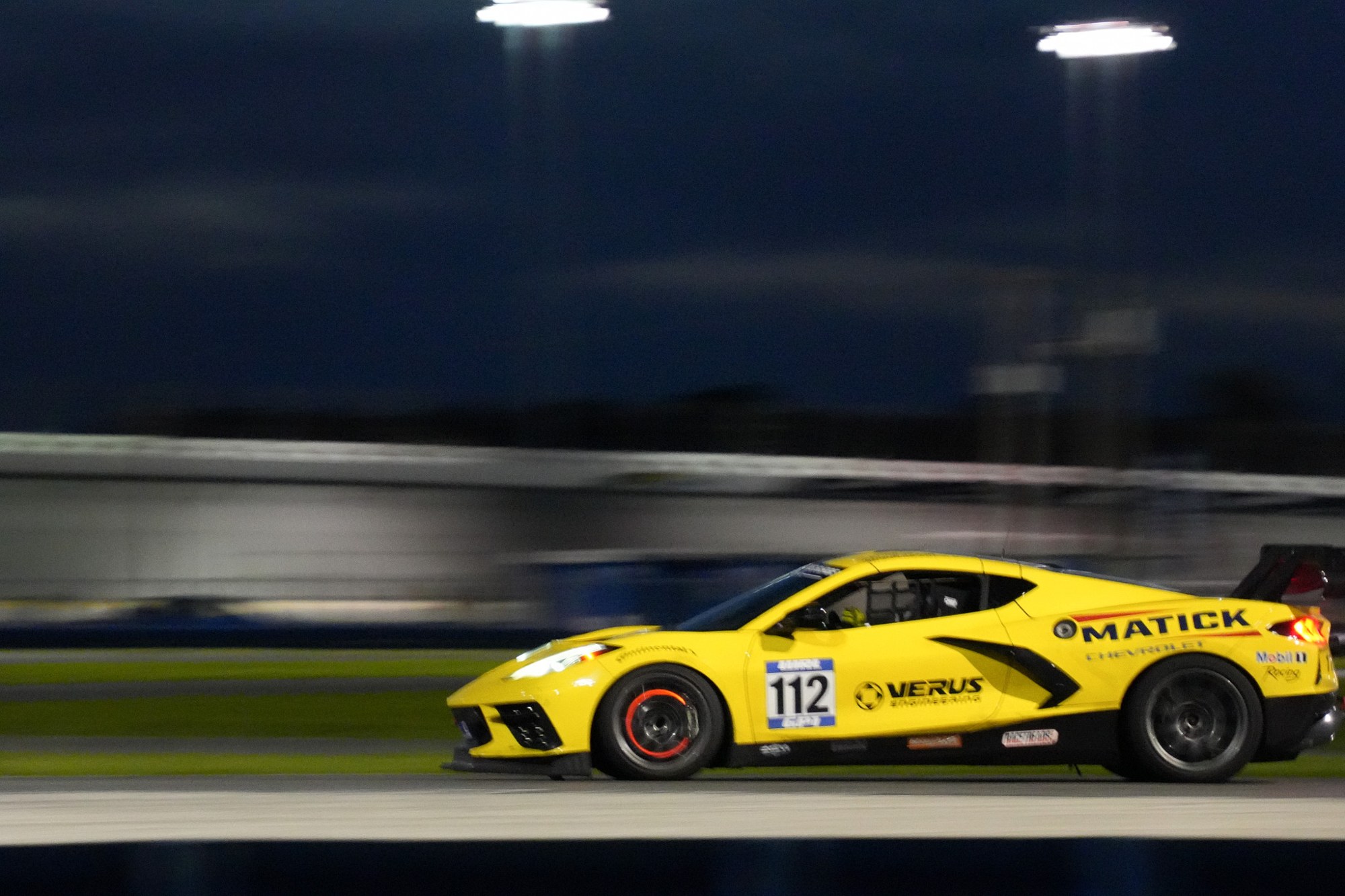 Corvette racing under the lights