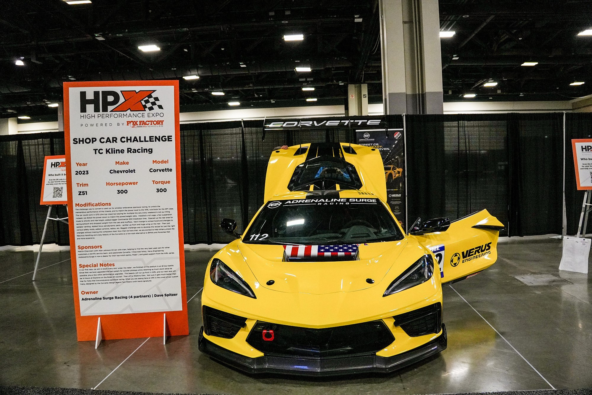Yellow Corvette at HPX
